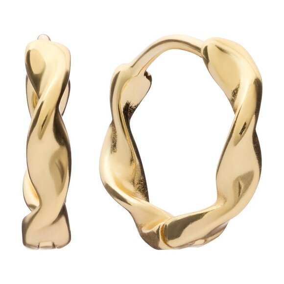 Jewelry - Gold Hoop Earrings with twist